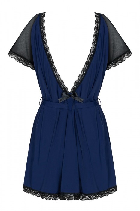 Роскошный пеньюар с полуоткрытой спинкой (большой размер) - Obsessive купить с доставкой