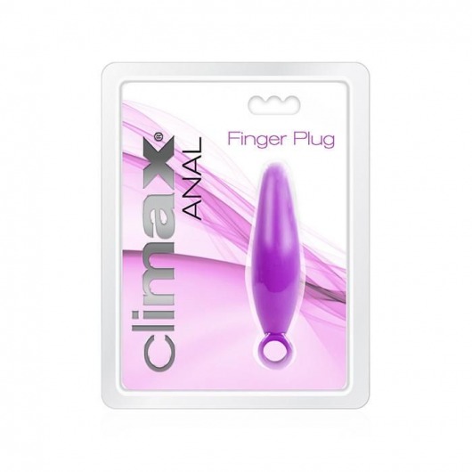 Фиолетовая анальная пробка Climax Anal Finger Plug - 10,5 см. - Topco Sales