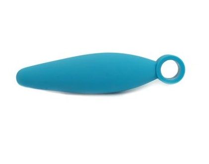 Голубая анальная пробка Climax Anal Finger Plug - 10,5 см. - Topco Sales