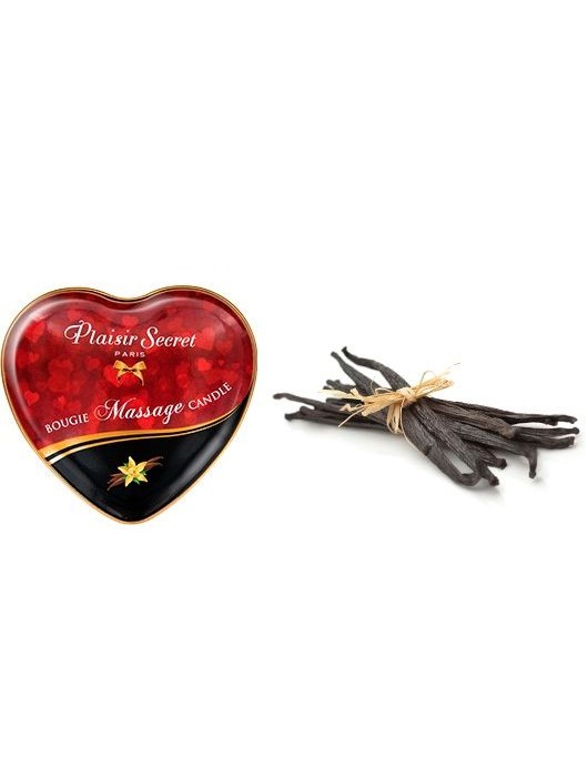 Массажная свеча с ароматом ванили Bougie Massage Candle - 35 мл. - Plaisir Secret - купить с доставкой в Москве