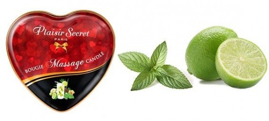 Массажная свеча с ароматом мохито Bougie Massage Candle - 35 мл. - Plaisir Secret - купить с доставкой в Москве