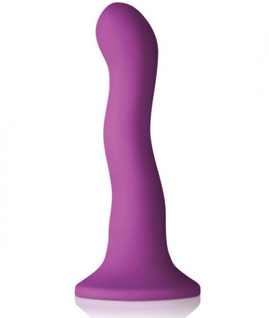 Фиолетовый изогнутый фаллоимитатор Colours Wave 6  Dildo - 19 см. - NS Novelties - купить с доставкой в Москве