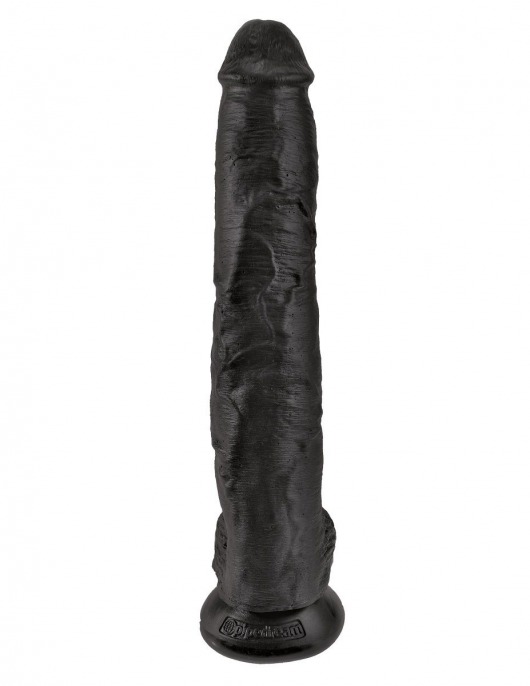 Чёрный фаллоимитатор-гигант 14  Cock with Balls - 37,5 см. - Pipedream