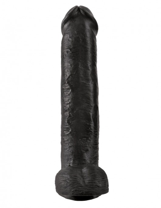 Чёрный фаллоимитатор-гигант 15  Cock with Balls - 40,6 см. - Pipedream
