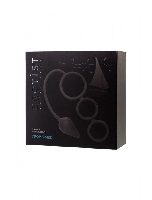 Тройное эрекционное кольцо с анальным хвостом Drop S-size - Erotist Adult Toys - в Москве купить с доставкой