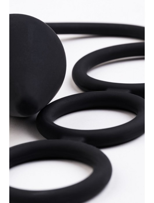 Тройное эрекционное кольцо с анальным хвостом Drop S-size - Erotist Adult Toys - в Москве купить с доставкой