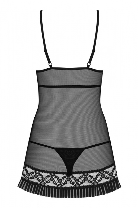 Коротенький беби-долл с рюшевой отделкой - Obsessive купить с доставкой