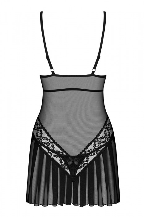 Облегающая сорочка с рюшами на лифе и задней части - Obsessive купить с доставкой