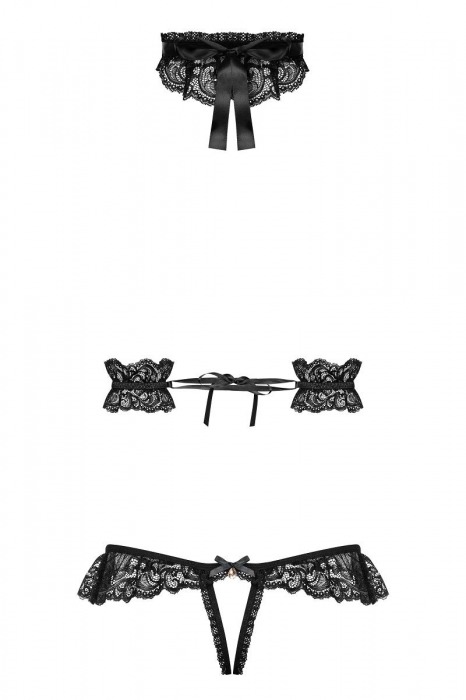 Кружевной костюм сексуальной рабыни - Obsessive купить с доставкой