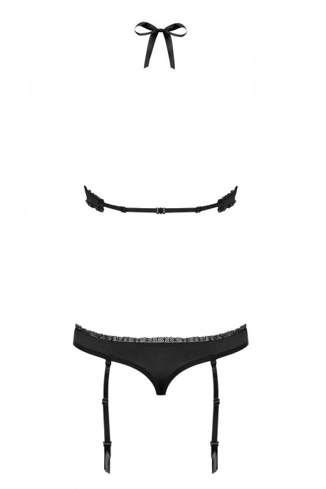 Оригинальное боди с пажами и открытой спинкой - Obsessive купить с доставкой