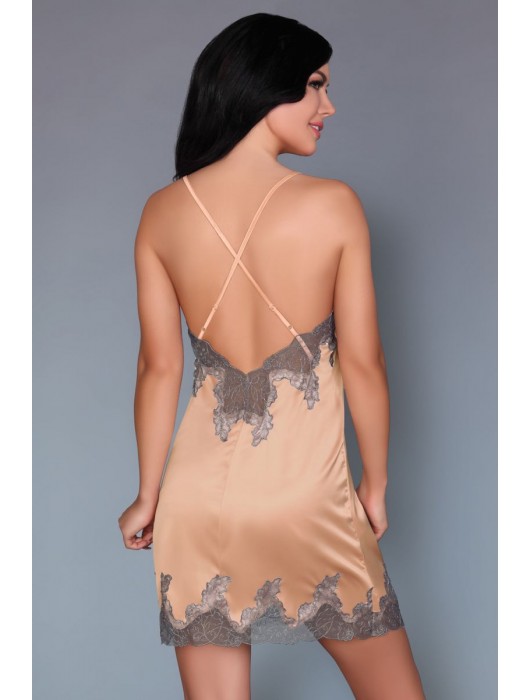 Нежная сорочка Yafe с открытой спинкой и кружевной отделкой - Livia Corsetti купить с доставкой