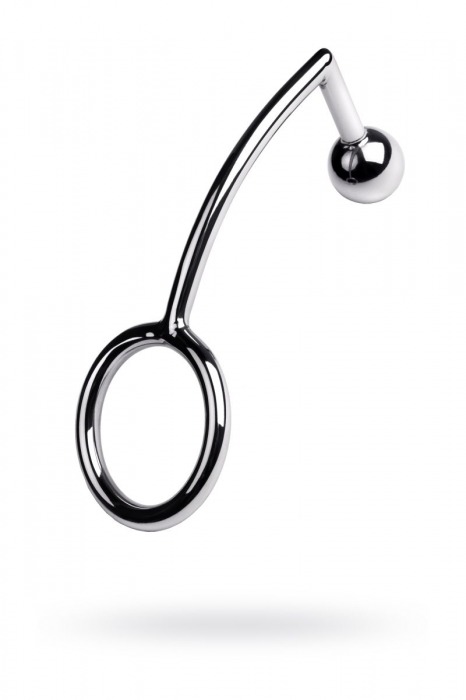 Металлическое эрекционное кольцо размера L с анальной втулкой - ToyFa - в Москве купить с доставкой