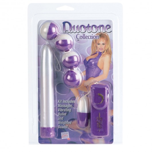 Набор Duotone Collection: вагинальные шарики, вибрирующие яйцо и вибратор - California Exotic Novelties