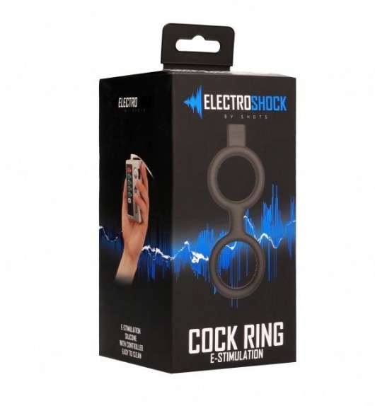 Кольцо с электростимуляцией E-Stimulation Cock Ring with Ballstrap - Shots Media BV - купить с доставкой в Москве