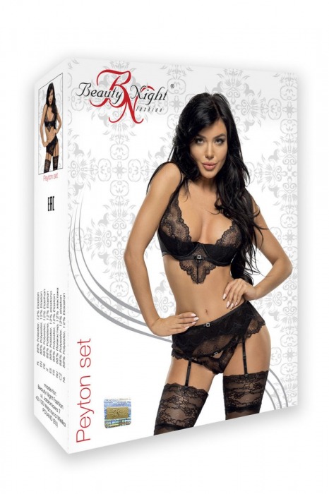 Кружевной комплект Peyton из 3 предметов - Beauty Night купить с доставкой