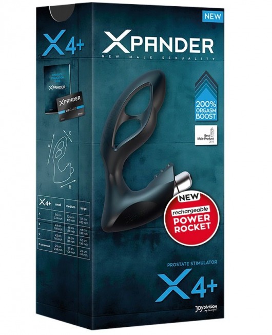 Перезаряжаемый стимулятор простаты JoyDivision Xpander X4+ Size L - Joy Division - в Москве купить с доставкой