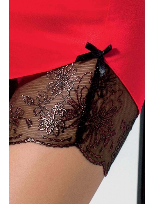 Облегающая сорочка Brida с кружевным лифом и вырезом на спинке - Passion купить с доставкой