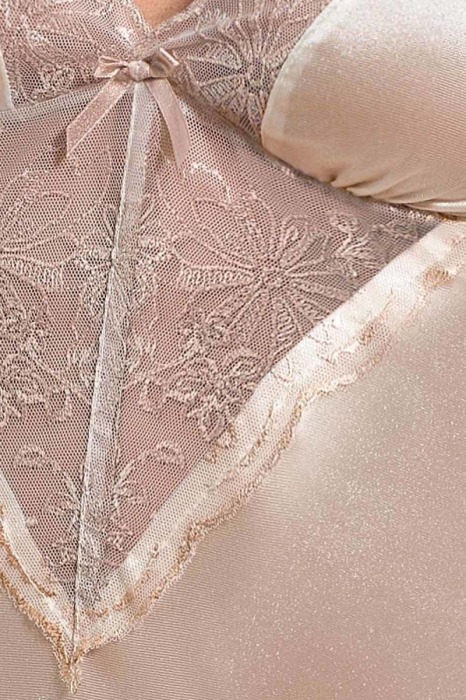 Соблазнительная сорочка с кружевами на лифе Lotus (большой размер) - Passion купить с доставкой