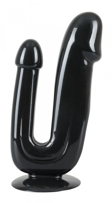 Чёрный анально-вагинальный фаллоимитатор Duo Dildo - 17,5 см. - Orion