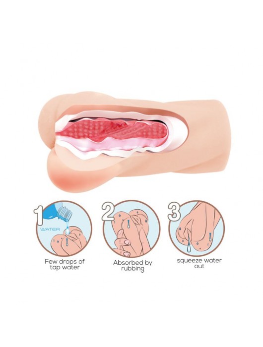 Мастурбатор-вагина Crazy Bull Heart Shape с эффектом смазки - Baile - в Москве купить с доставкой