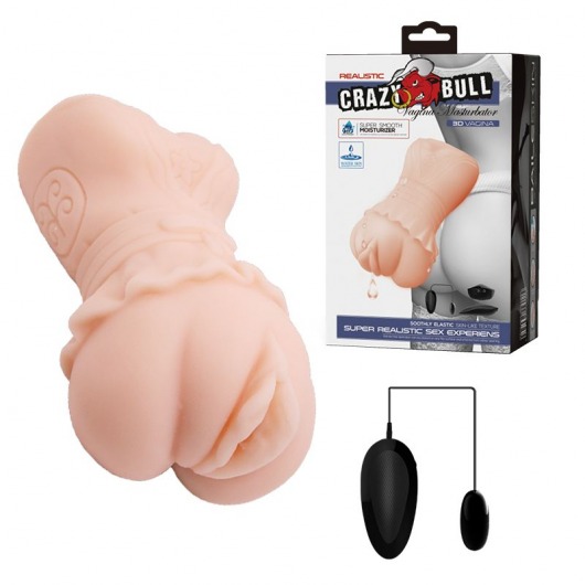 Мастурбатор-вагина с вибрацией Crazy Bull Super Smooth - Baile - в Москве купить с доставкой