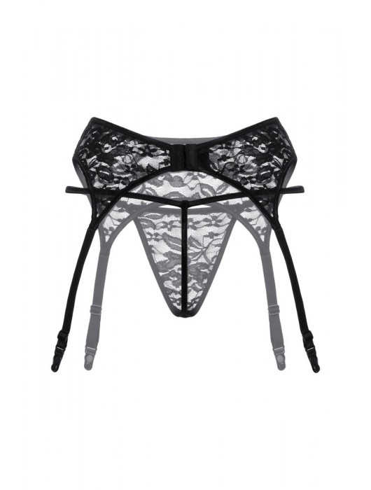 Кружевной пояс с чулкодержателями и трусиками-стринг - SoftLine купить с доставкой