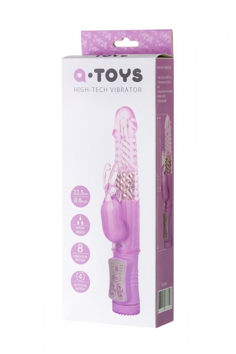 Фиолетовый вибратор High-Tech fantasy - 22,5 см. - A-toys
