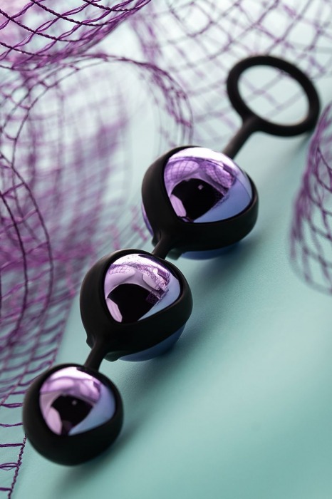 Фиолетово-черные тройные вагинальные шарики TOYFA A-toys - A-toys