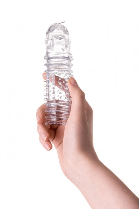 Прозрачная насадка на пенис TOYFA A-Toys с расширенной головкой - 15,3 см. - A-toys - в Москве купить с доставкой