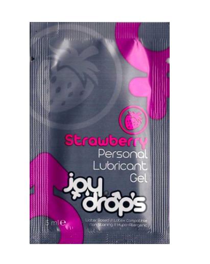 Пробник смазки на водной основе с ароматом клубники JoyDrops Strawberry - 5 мл. - JoyDrops - купить с доставкой в Москве