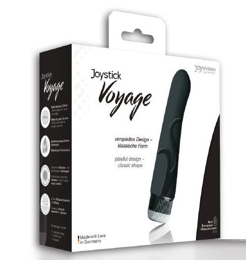 Чёрный мини-вибромассажер Joystick Voyage Mini - 11,8 см. - Joy Division