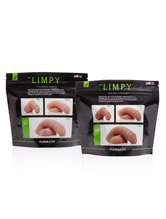 Мягкий имитатор пениса Fleshton Limpy среднего размера - 17 см. - Fleshlight - купить с доставкой в Москве