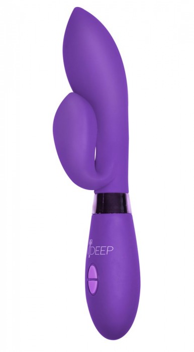 Фиолетовый вибратор Gina с клиторальным отростком - 20 см. - Indeep