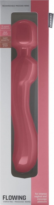Розовый перезаряжаемый жезловый вибратор Flowing - Shots Media BV