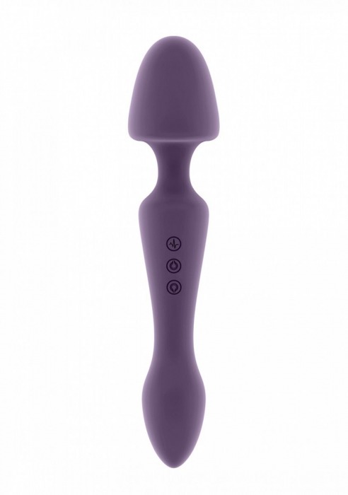 Фиолетовый двусторонний вибратор Sasha - 22,5 см. - Shots Media BV