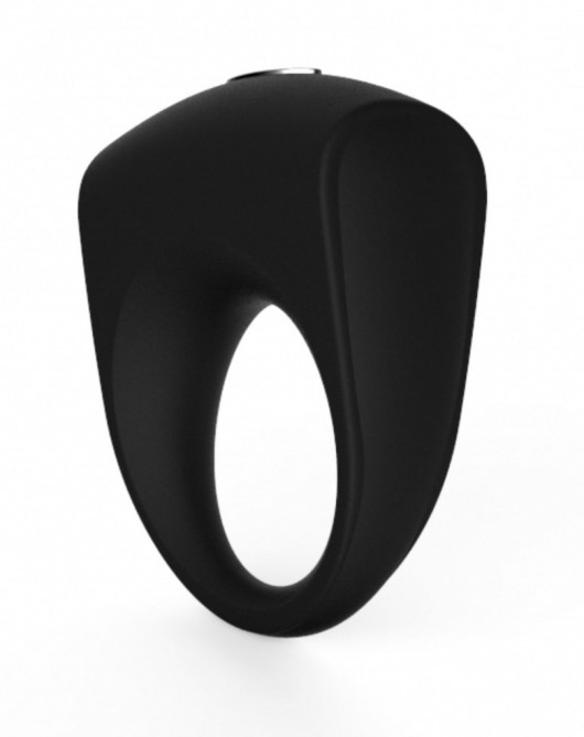 Чёрное эрекционное кольцо с вибрацией Cock Ring - Shots Media BV - в Москве купить с доставкой