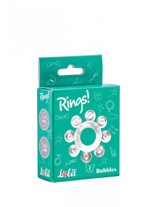 Прозрачное эрекционное кольцо Rings Bubbles - Lola Games - в Москве купить с доставкой