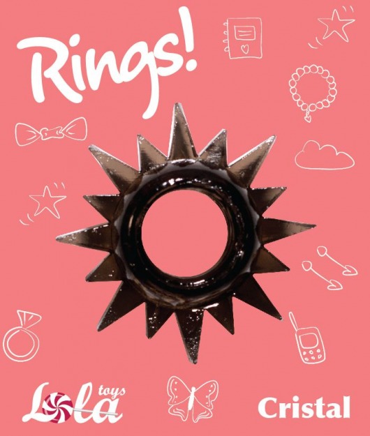 Чёрное эрекционное кольцо Rings Cristal - Lola Games - в Москве купить с доставкой