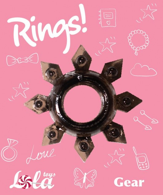 Чёрное эрекционное кольцо Rings Gear - Lola Games - в Москве купить с доставкой