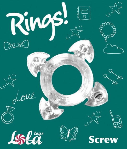 Прозрачное эрекционное кольцо Rings Screw - Lola Games - в Москве купить с доставкой