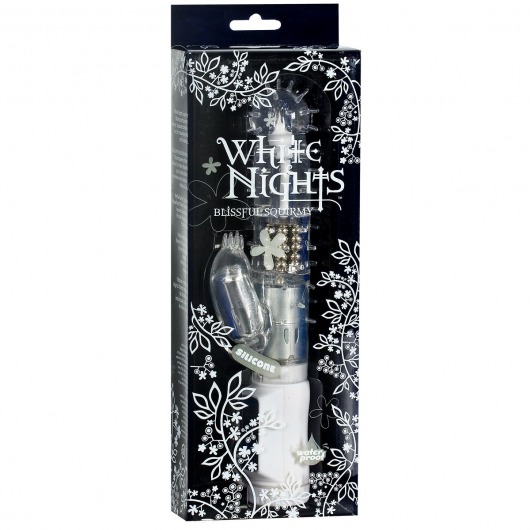 Шипастый вибратор с клиторальным отростком White Nights Thin Squirmy - 19 см. - Doc Johnson