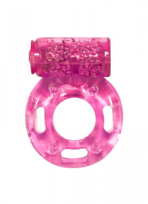 Розовое эрекционное кольцо с вибрацией Rings Axle-pin - Lola Games - в Москве купить с доставкой