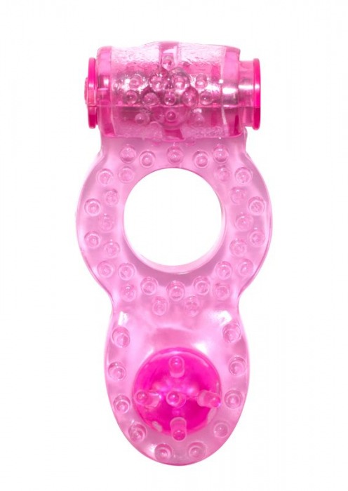 Розовое эрекционное кольцо с вибрацией Rings Ringer - Lola Games - в Москве купить с доставкой