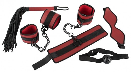 Красно-черный набор из 5 предметов для БДСМ-игр - Orion - купить с доставкой в Москве