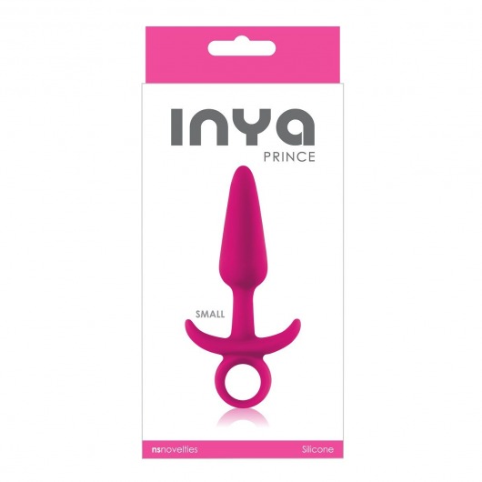 Розовая анальная пробка с держателем INYA Prince Small - 11,4 см. - NS Novelties