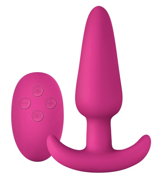 Розовая анальная вибропробка с пультом ДУ Luxe Zenith Wireless Plug Pink - 9,9 см. - NS Novelties