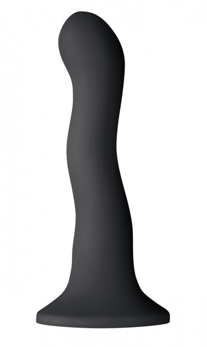 Чёрный волнистый фаллоимитатор Shi/Shi Ripple 6  Dildo - 19 см. - NS Novelties