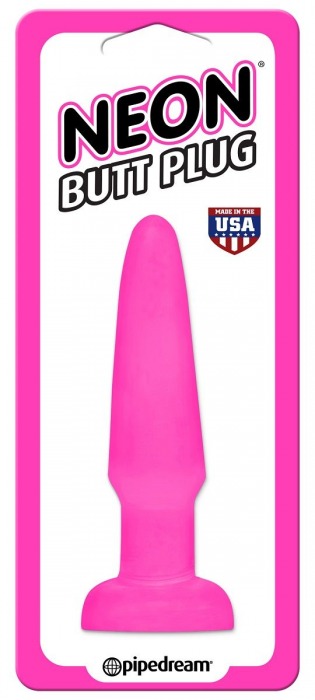 Ярко-розовая анальная пробка Butt Plug - 11,4 см. - Pipedream