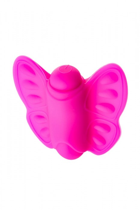 Розовый клиторальный стимулятор-бабочка Madam - Nalone
