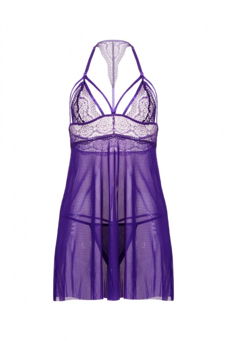 Бэби-долл из мягкой эластичной сетки с кружевным лифом - Candy Girl купить с доставкой